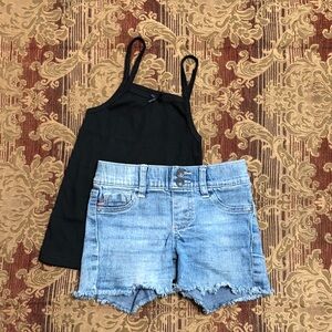 BUNDLE Vigoss Size 5 Black Tank with Light Blue Denim Shorts - The Chelsea
